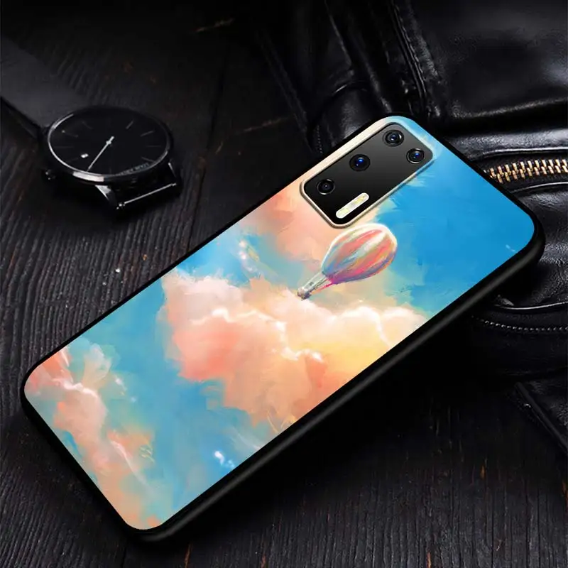 

Beautiful afterglow comics for Huawei P30 P20 P40 Lite E Pro P Smart 2020 Z Plus 2019 P10 P9 Lite Black Phone Case