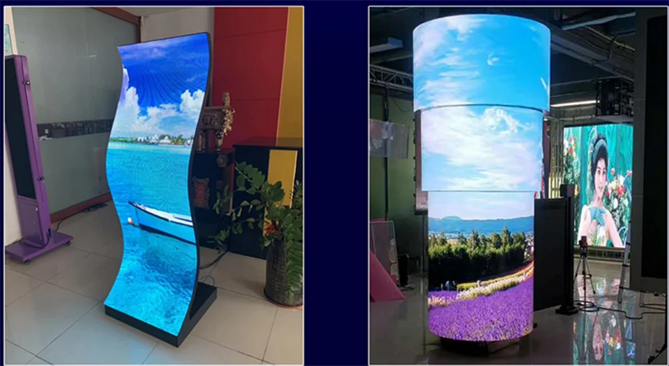 Внутренний гибкий светодиодный видеостен с мягким светодиодным модулем