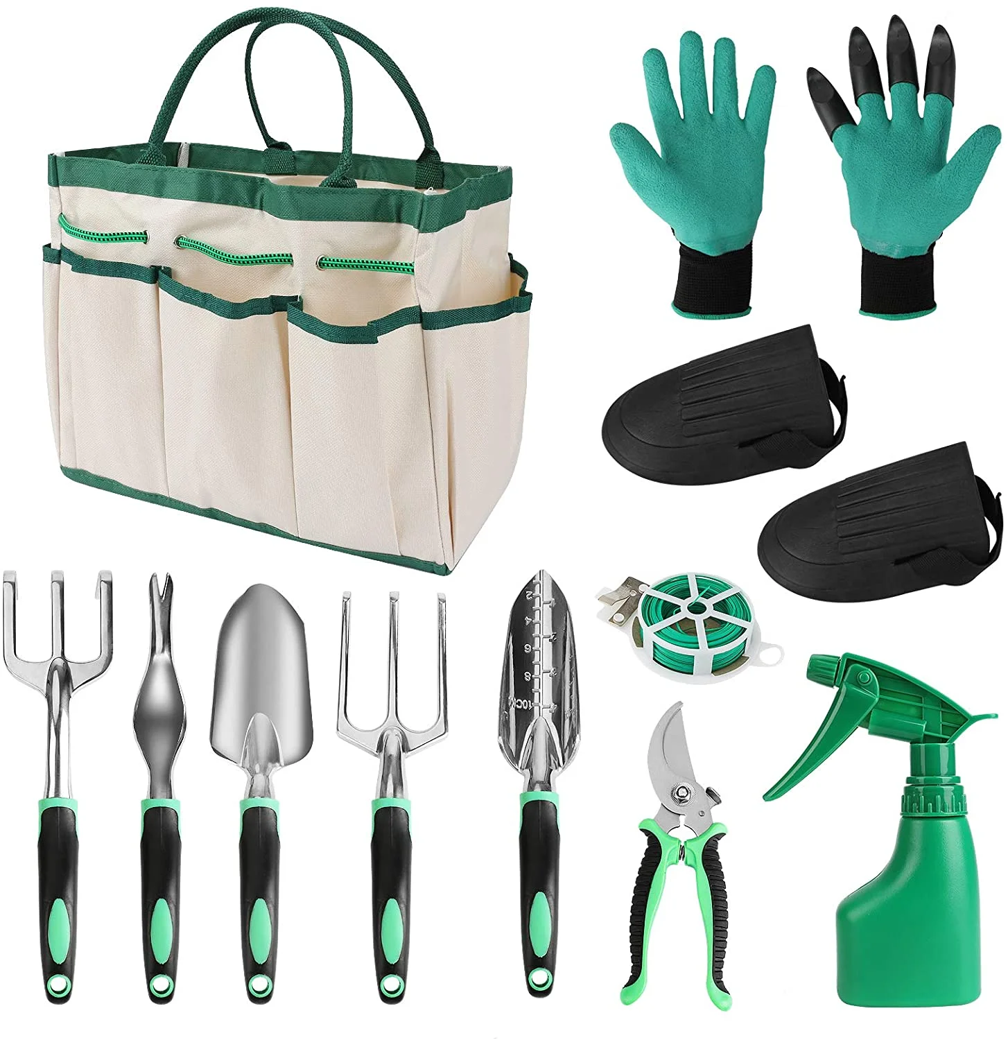 

11-piece gardening tool set aluminum garden hand tool set gardening tool set with storage bag durable hand planting kit