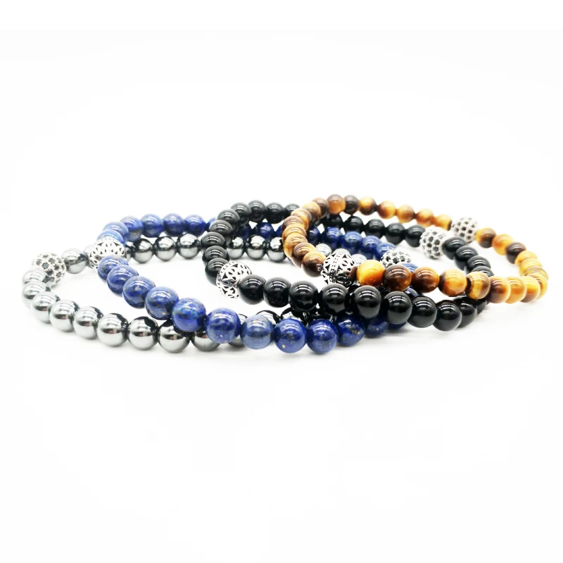 

Wholesale custome name natural stone beaded bracelets handmade stainless steel bracelet jewelry gift 50pcs/lot+free shipping