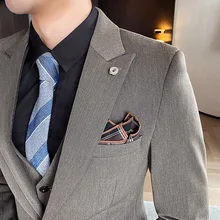 Oimgsuit masculino versão coreana dos padrinhos magros wedding formal wear negócios casual profissional pequeno terno jaqueta masculina (3)