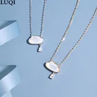 Женская мода S925 Посеребренная Платина Персонализированная ракушка белое облако кулон Темперамент Ожерелья 506