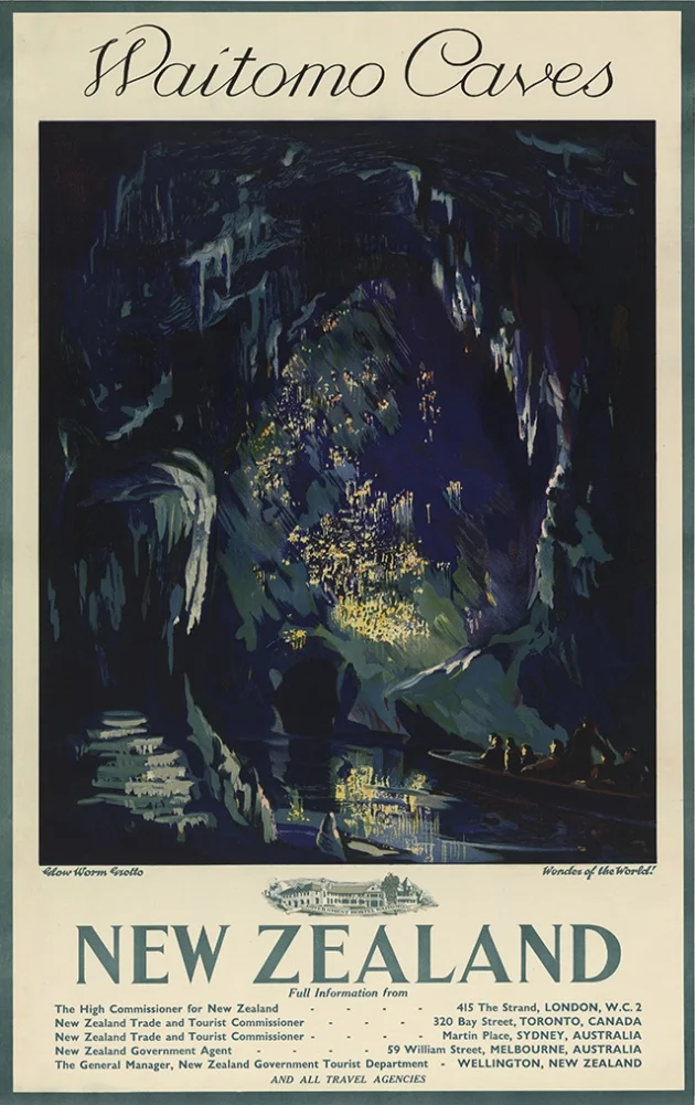 Новая Зеландия природные пещеры маори Ретро ВИНТАЖНЫЙ ПЛАКАТ из крафт-бумаги