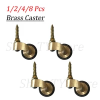 1248 pcs brass universal wheels heavy duty furniture caster wheels with m6 threaded stem for sofa chair cabinet workbench