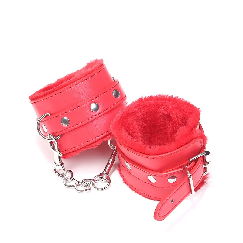 

High quality PU leather cosplay plush fantazi Handcuffs for adult Gags & Practical Jokes toy fantezi Costume coser