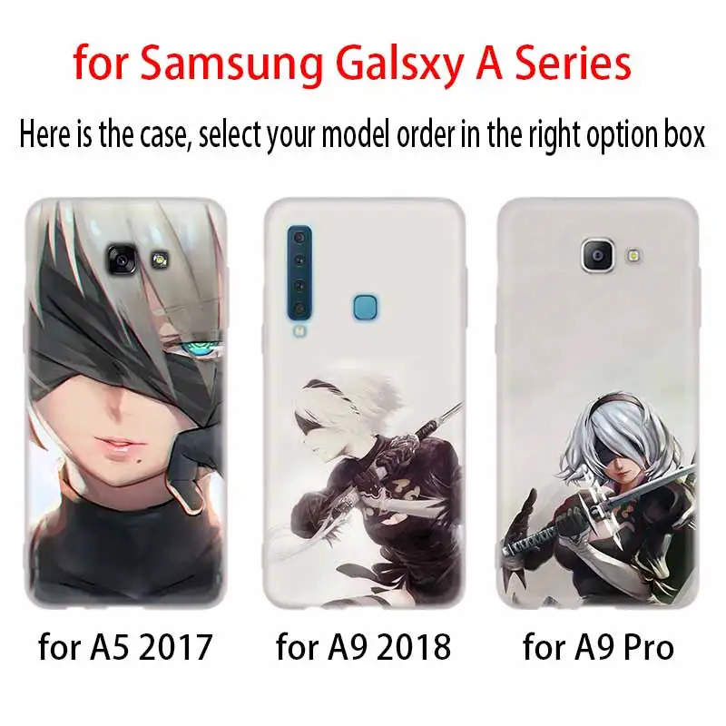 YoRHa nier Silicone Case For Samsung A52 A32 A12 A72 A42 A21S 5G A3 A5 A6 A7 A8 Plus 2018 Cover | Мобильные телефоны и