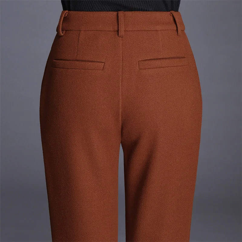 Женские шерстяные шаровары деловые брюки большого размера 5XL 6XL черные серые