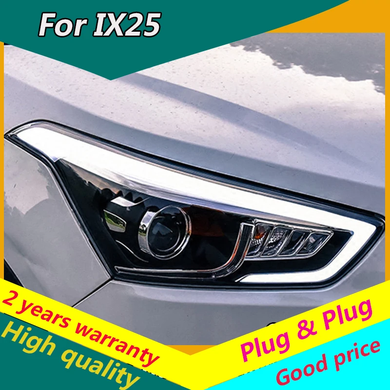 KOWELL автомобильный Стайлинг для hyundai ix25 головной светильник s Creta светодиодный Angel