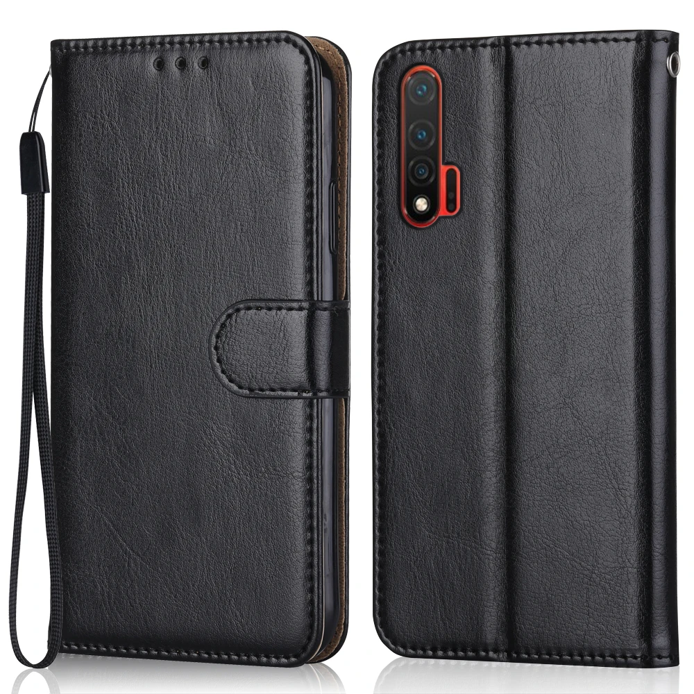 Роскошный кожаный чехол-книжка для Huawei nova 6, женский, диагональ 6,57 дюйма, чехол-кошелек с подставкой, чехол для телефона с ремешком