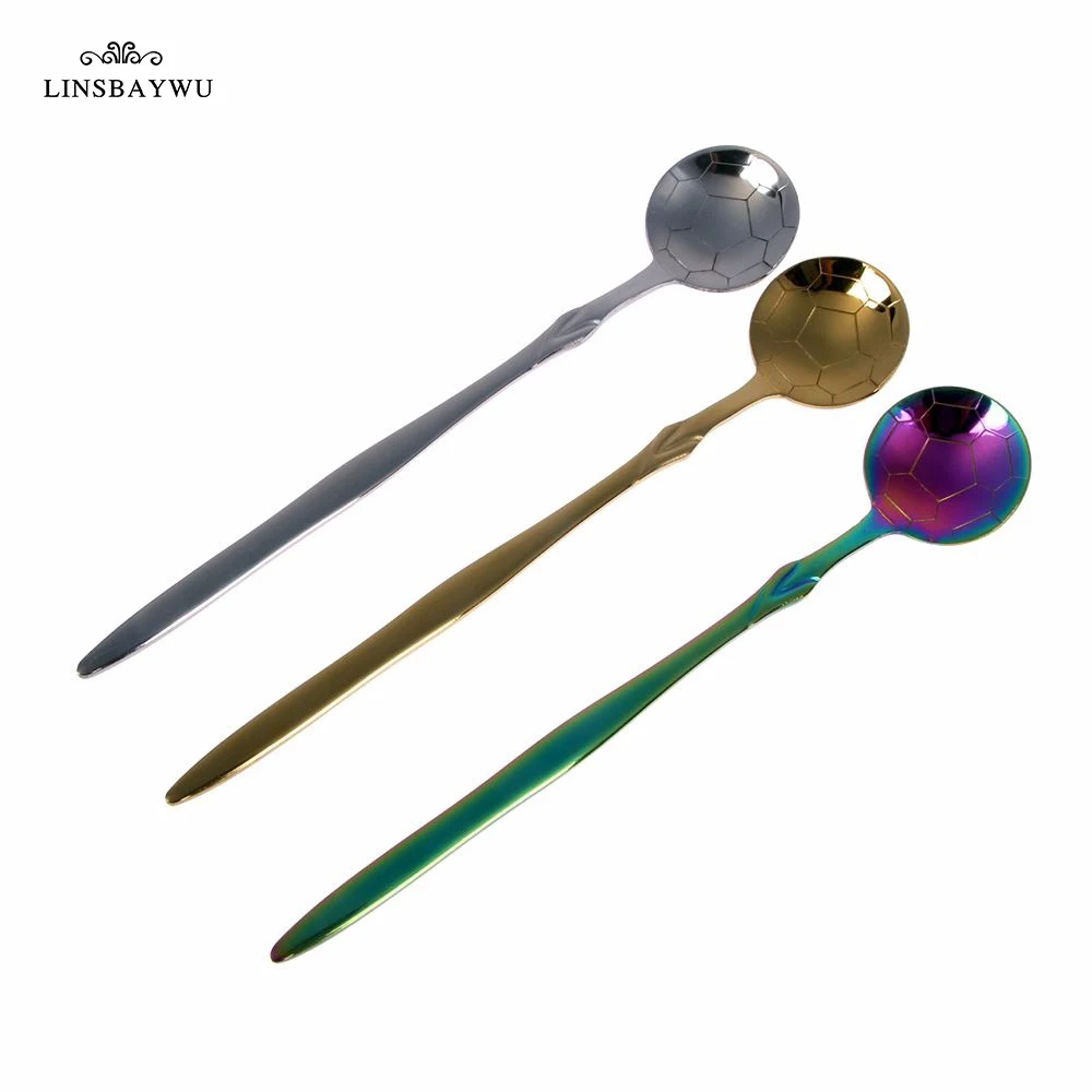 Кофейная ложка из нержавеющей стали для кофе с длинной ручкой мороженого десерта