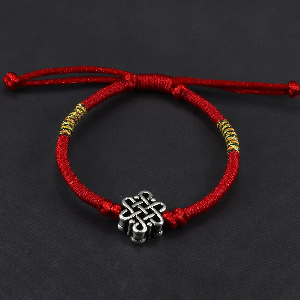 Плетеные браслеты из красной веревки ручной работы традиционные Этнические