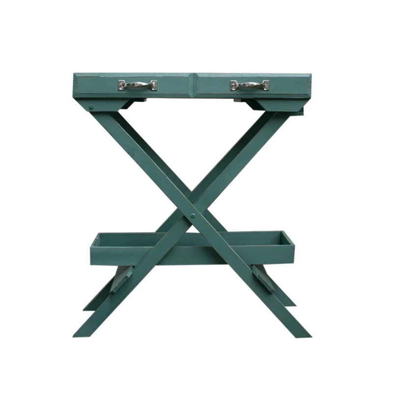 Винтажная суккулентная полка из твердой древесины в стиле ретро Сельский поднос