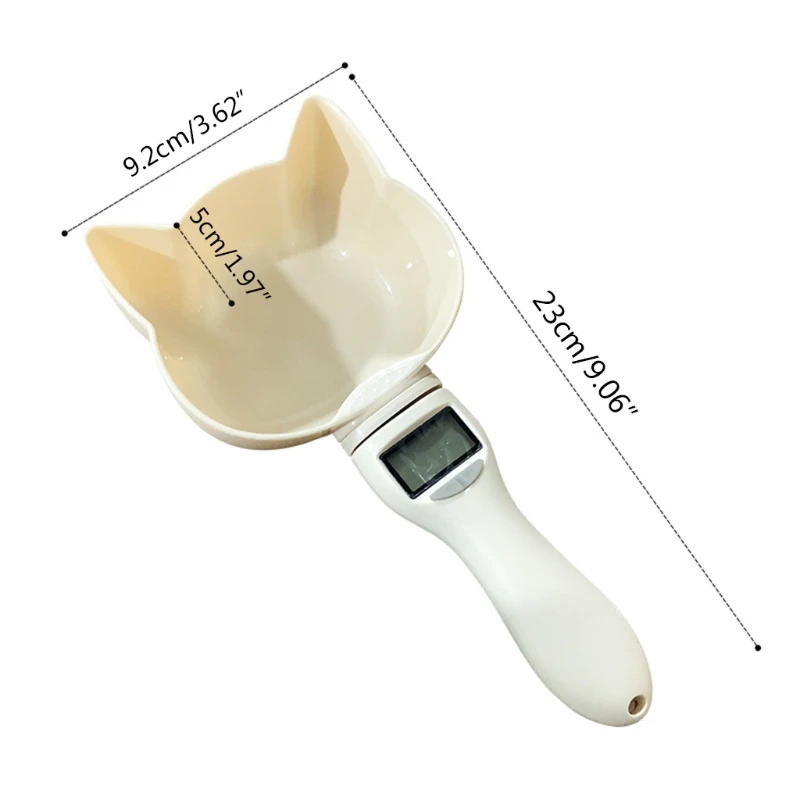 

Pet Food Scale Dog Food Scoop Cat Food Scooper Plastic Measuring Cups Multi-Function Scoop for Dog Cat Bird Rabbit