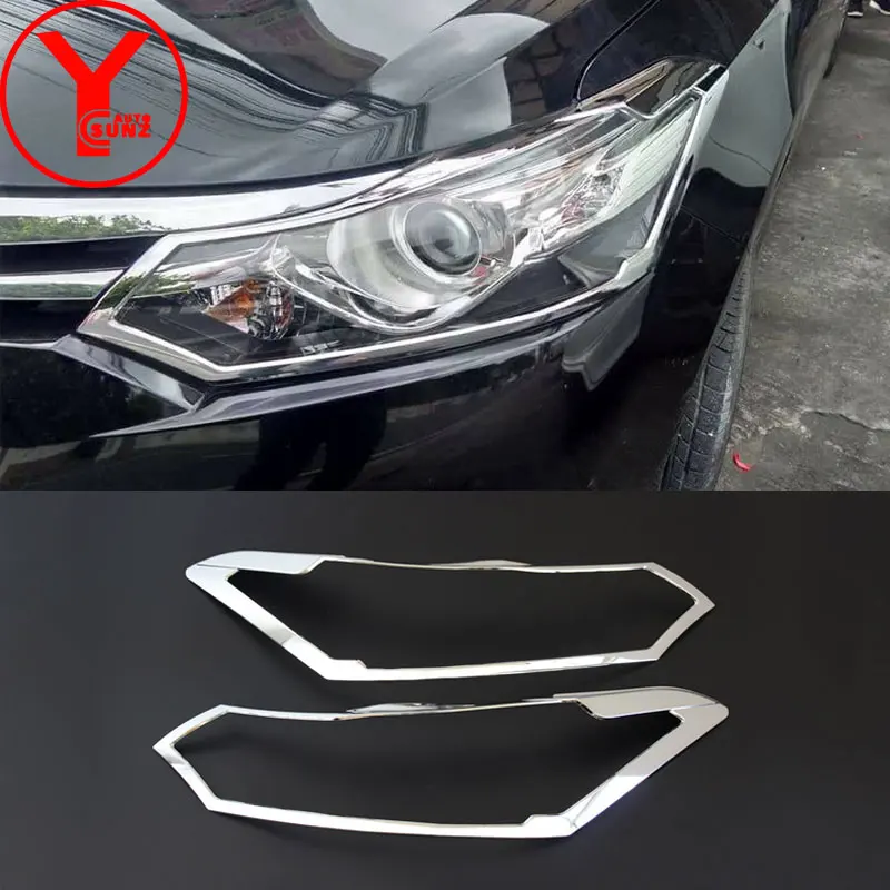 Хромированная крышка головного света для Toyota Vios 2014 2015 2016 подсветка абс лампы
