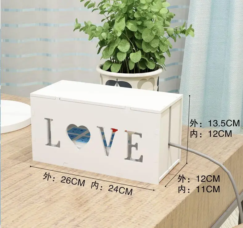 

Best Rectangular Cable Storage Box Wire Management Socket Power Strip Cord Storage Boxes Power Line Storage Organizer Box