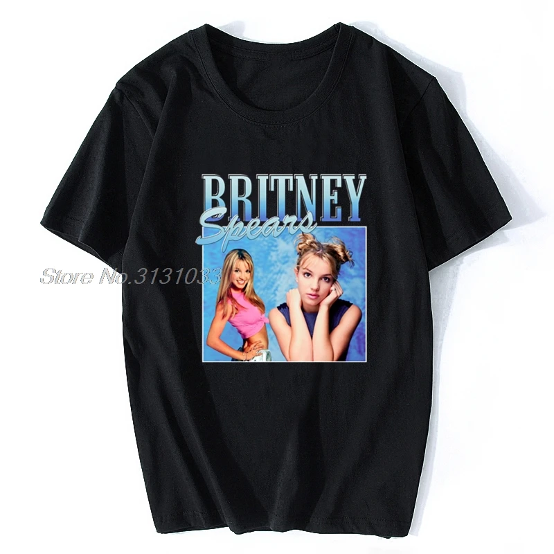Футболка Britney Spears мужская с красивым фото хлопковая Повседневная хипстерская