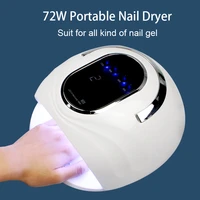 72w 42pcs uv led lamp for nails drying lamp for mainicure with lcd display and smart sensor for curing all gel nail tools