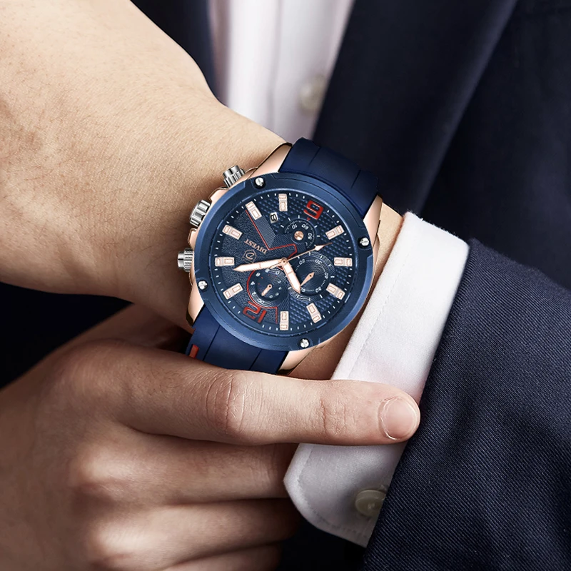 Модные оригинальные мужские часы DIVEST брендовые Роскошные спортивные