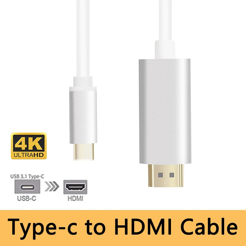 Кабель-адаптер USB 3. 0 Type-C-HDMI конвертер 4K папа-папа для MacBook2016/Huawei Matebook/Smasung S8 3 1 м