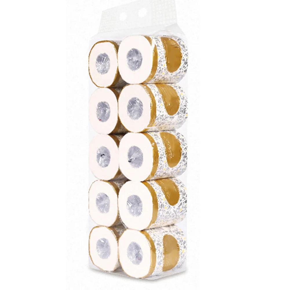 

10 Rolls Toilet Paper 3-ply Bath Tissue Bathroom White Soft for Home Hotel Public New YE-Hot