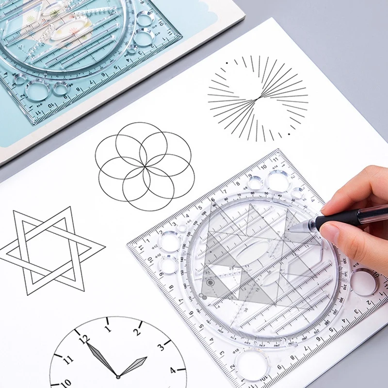 

Multifunctional Drawing Ruler Multipurpose Draw Round Curve Horizontal Parallel Line Vertical Parallel Line Rulers