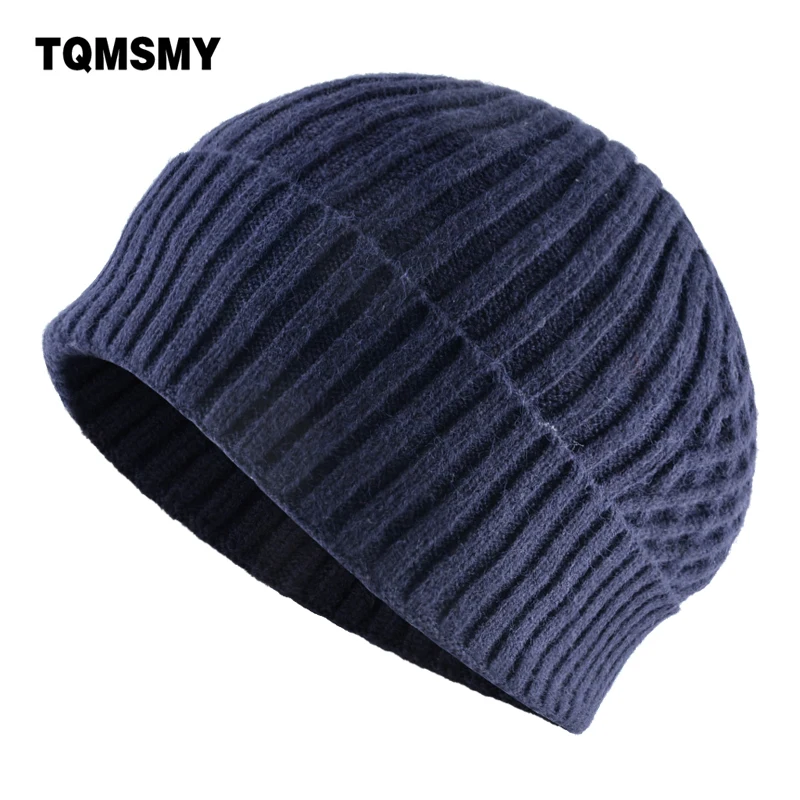 

TQMSMY Winter Hats For Men High Quality Knitted Skullies Beanies Double Layer Add Velvet Warm Hat Thick Ski Women Beanie TMB05
