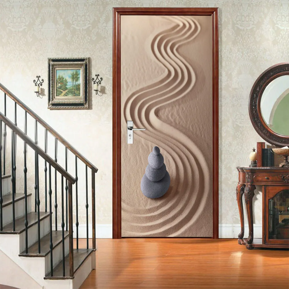 Новые Настенные 3D наклейки на дверь самоклеящиеся водонепроницаемые обои с