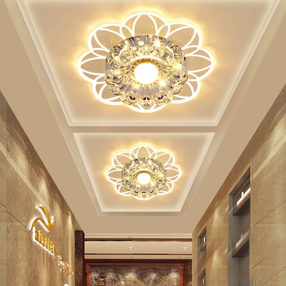 

3W Modern Crystal LED Ceiling Light Wall Sconce for Home Decoration Balcony Lamp Porch Light Corridors Light Fixture