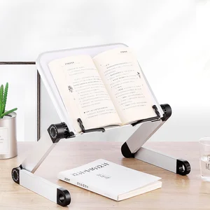 Simple Alloy Metal Bookshelf Eye Protection Book Holder  360°Adjustable Bookcase Laptop Holder For Children For Working