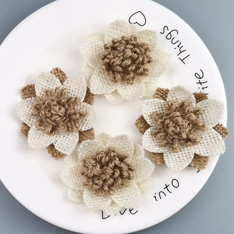 Бесплатная доставка льняной декоративный цветок сделай сам украшение для