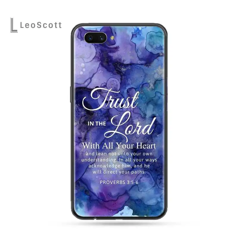 

Bible verse Jesus Christian Phone Case For OPPO F 1S 7 9 K1 A77 F3 RENO F11 A5 A9 2020 A73S R15 REALME PRO