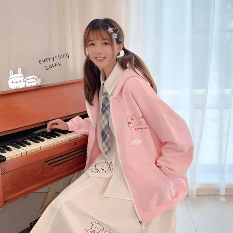 Куртка женская бархатная в Корейском стиле мягкая японском Харадзюку для