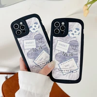 ekoneda cute hearts label women case for iphone 13 12 11 pro xs max xr x 7 8 plus silicone protective cover cases