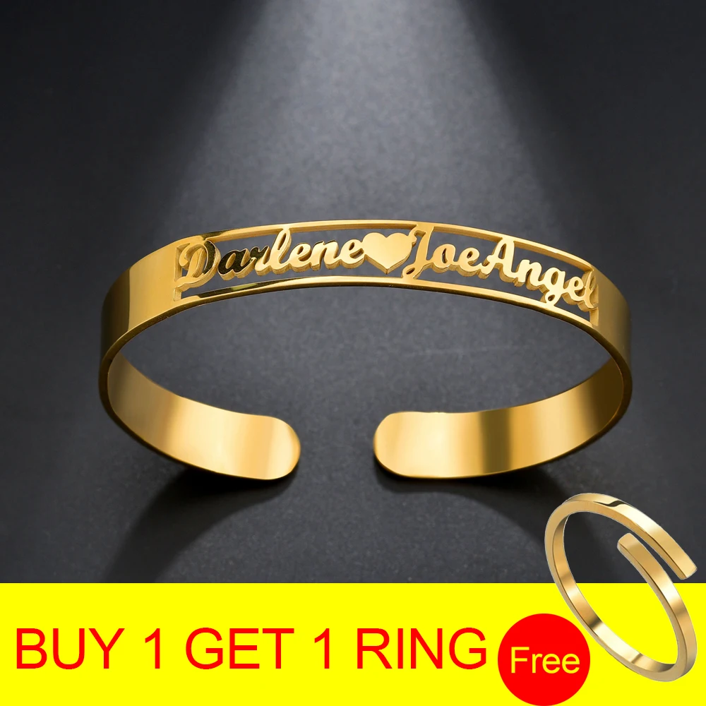 Персонализированные пользовательские имя письмо браслет из нержавеющей стали