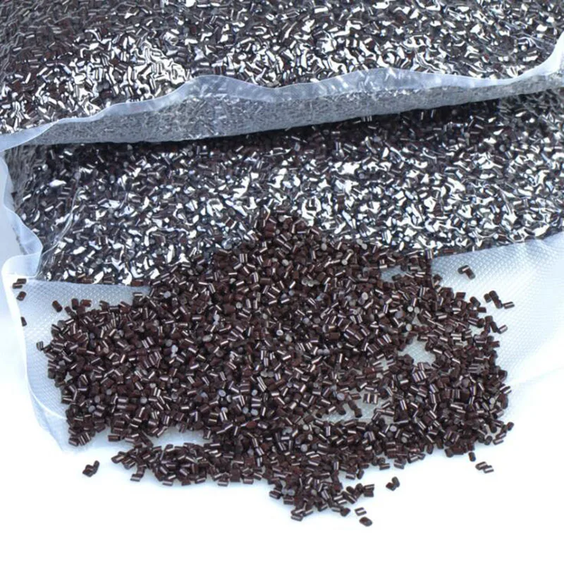 1000g High Quality Italian Keratin Glue Grains Beads Black Brown Transparent color Glue Beads For Fusion Prebonded Hair