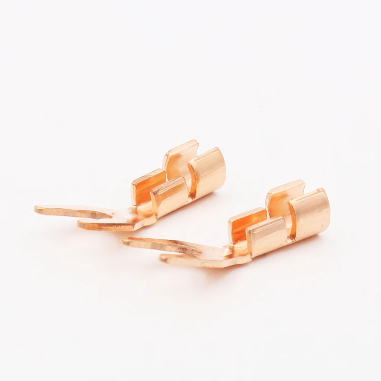 

4x Solid Copper Spade Plug Speaker Cable Wire Connector HiFi