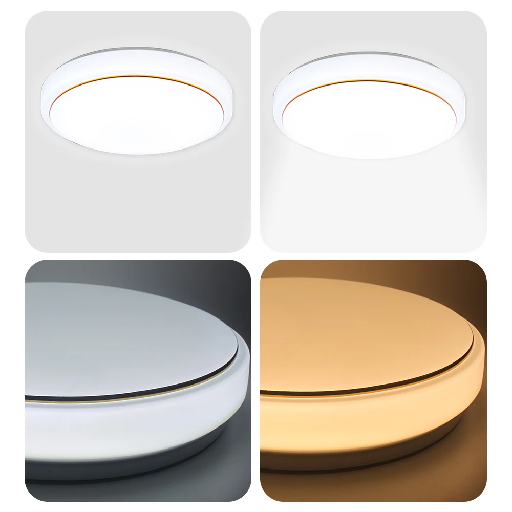 

VIPMOON Modern LED Ceiling Lights 220V 12/18/24/48W White Round Flush Mounted Lamp For Living Room Kitchen Bedroom Kids' room