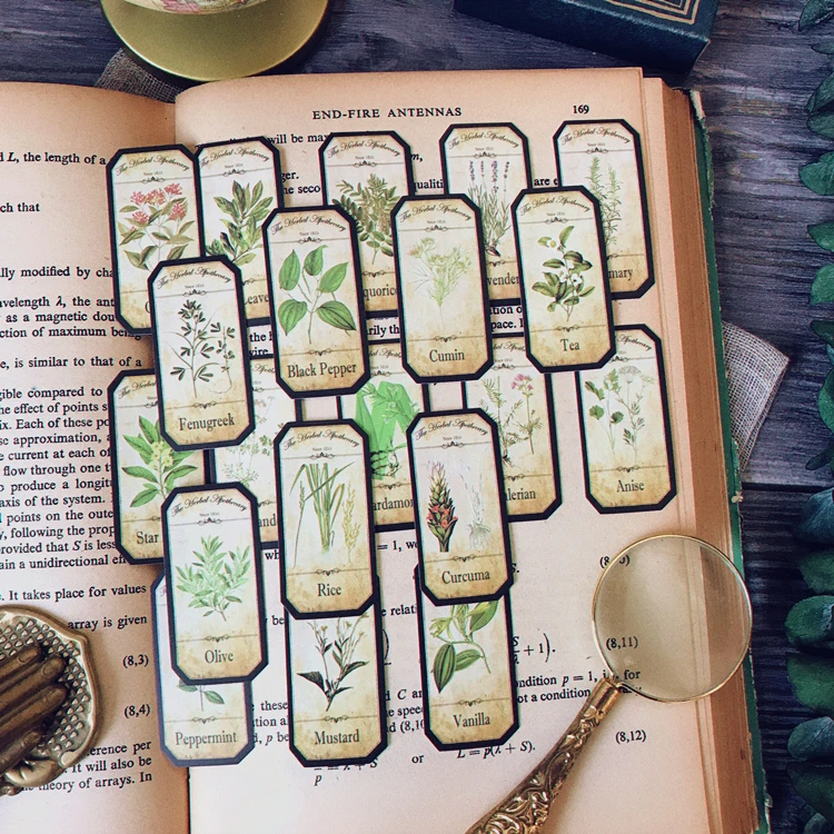 

20Pcs/Pack Vintage Plants Grass Illustration Sticker DIY Craft Scrapbooking Album Junk Journal Planner Decorative Stickers