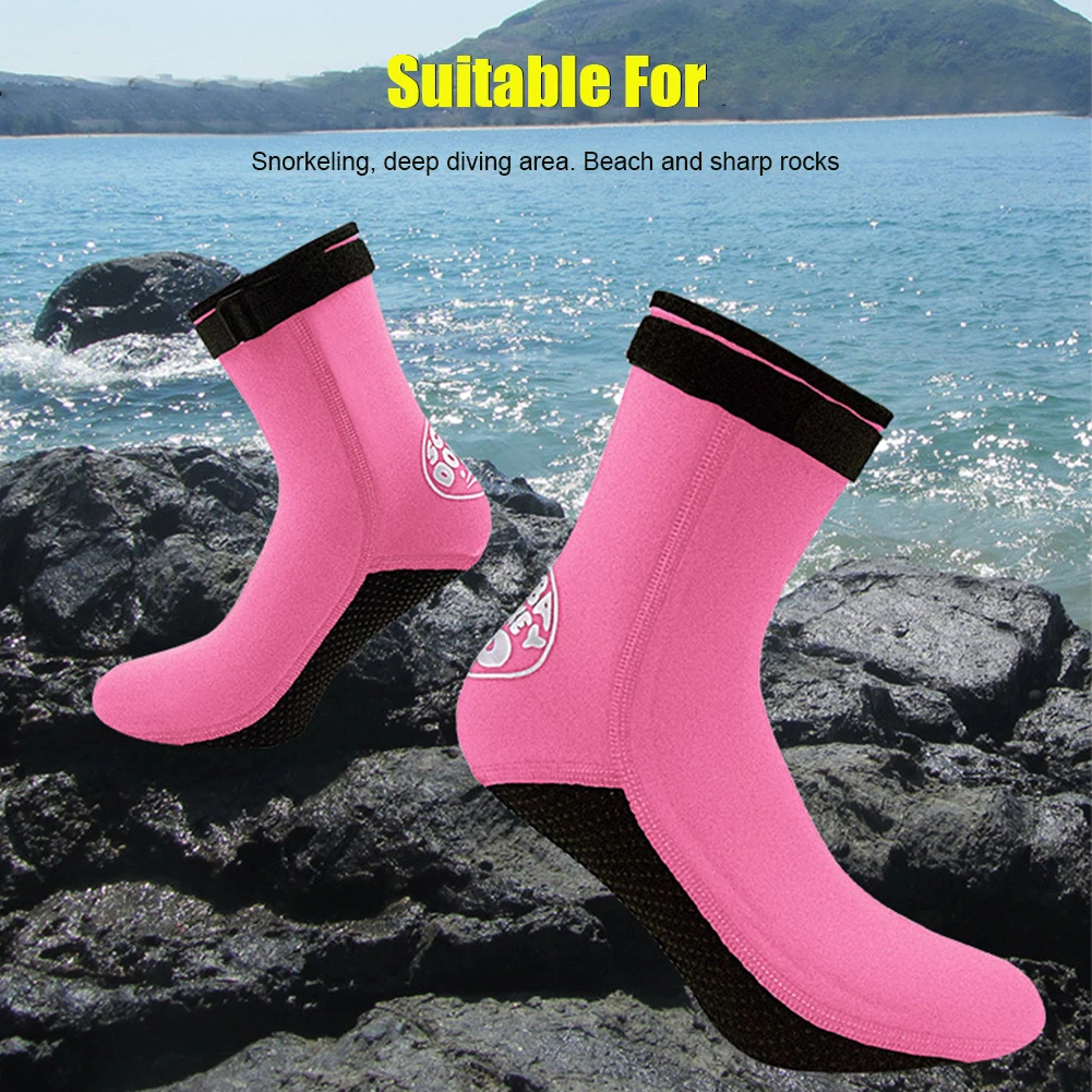 

3mm Neoprene Diving Socks Boots Water Shoes Anti Slip Beach Warm Wetsuit Shoes Snorkel Surfing Swim Socks For Men Women
