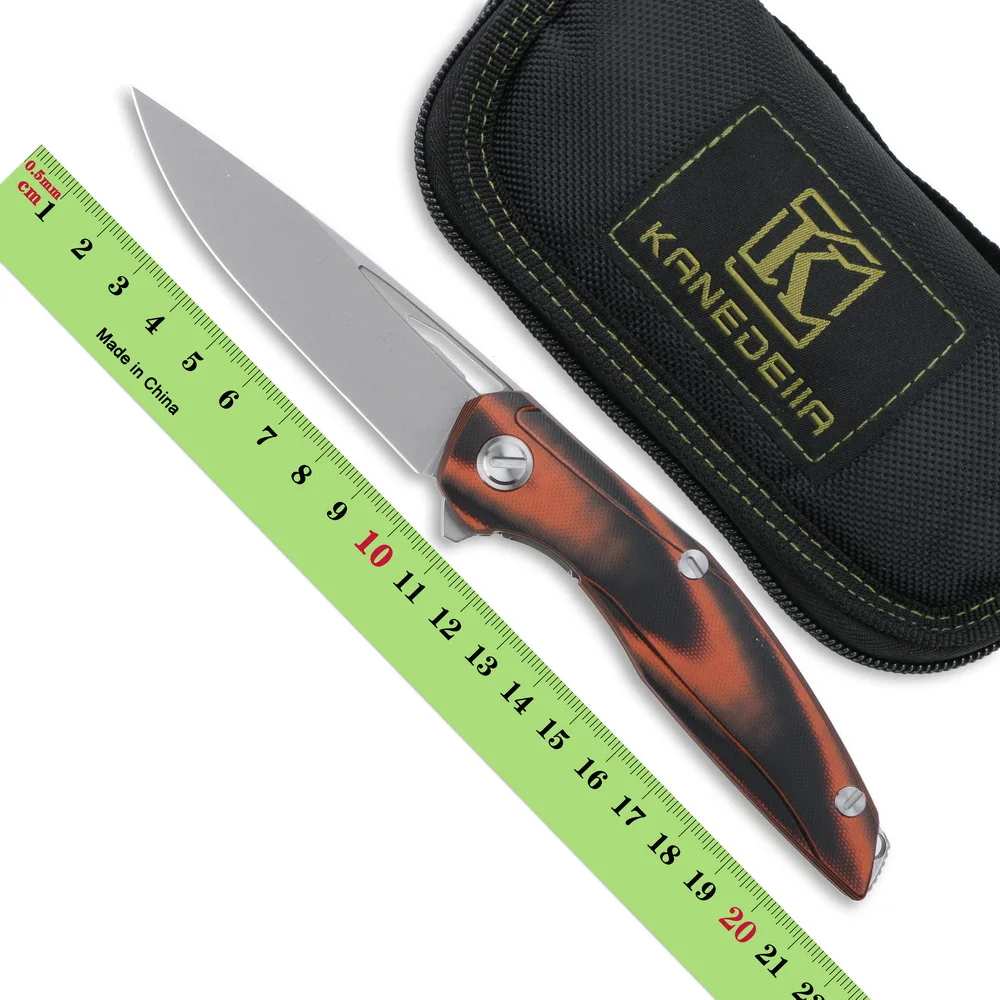 Kanedeiia 111 Флиппер Pocketknife G10 ручка D2 стальное лезвие Открытый Отдых на природе для
