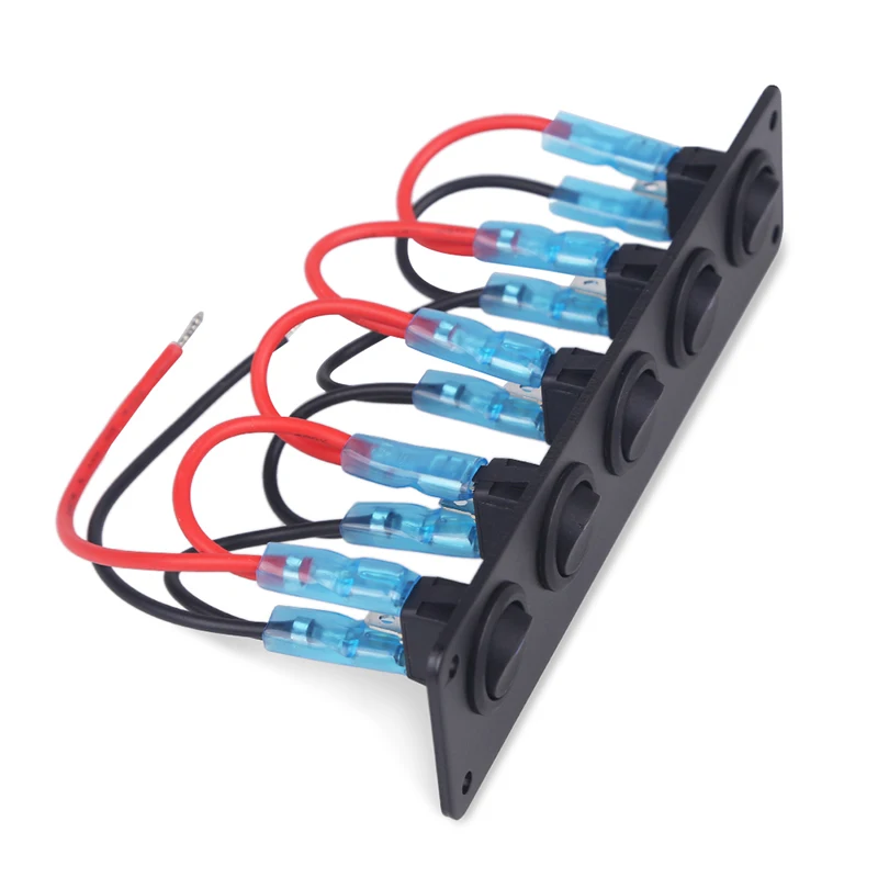 12В 24В синий светодиод 5 банд круглый Кулисный переключатель панель для RV лодки