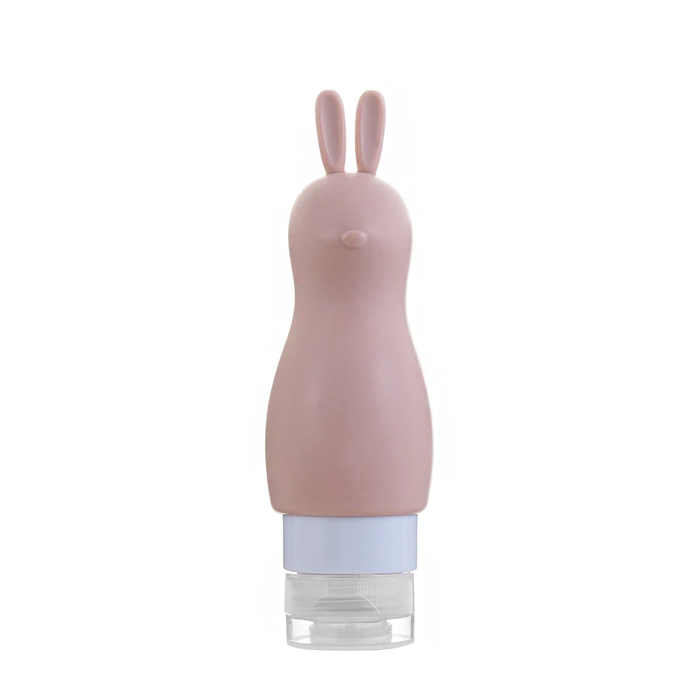 2-Nude Pink 90 мл 5 цветов портативная силиконовая бутылка для многоразового использования пустой Упаковочный пресс для лосьона шампунь Косметическая легкосжимаемая тара - Цвет: 2-Nude Pink
