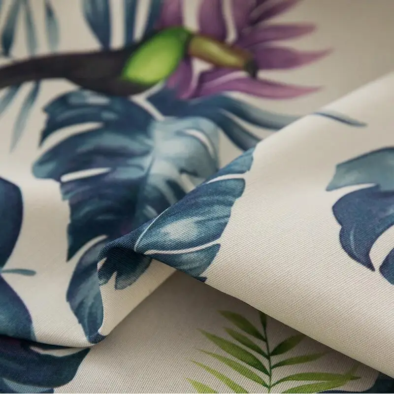 Американские занавески для гостиной из хлопчатобумажной ткани с узором спальни