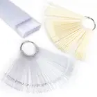 Прозрачный веер с искусственными типсами для нейл-арта, акриловый УФ-Гель-лак для маникюра, в форме капсулы для практики, 1 набор