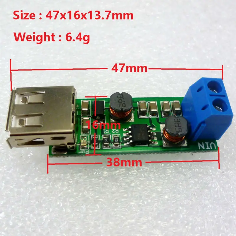 

DD1205UA USB dc-dc boost buck step up step down converter Input 1-6.5V Output 5V Power supply module