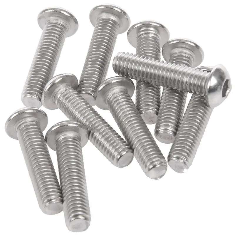 Stainless Steel Button Head Screw Hex Socket Bolts Type:M6 / 6mm Bolt size:M6 x 25mm Your pack quantity:10 | Обустройство дома