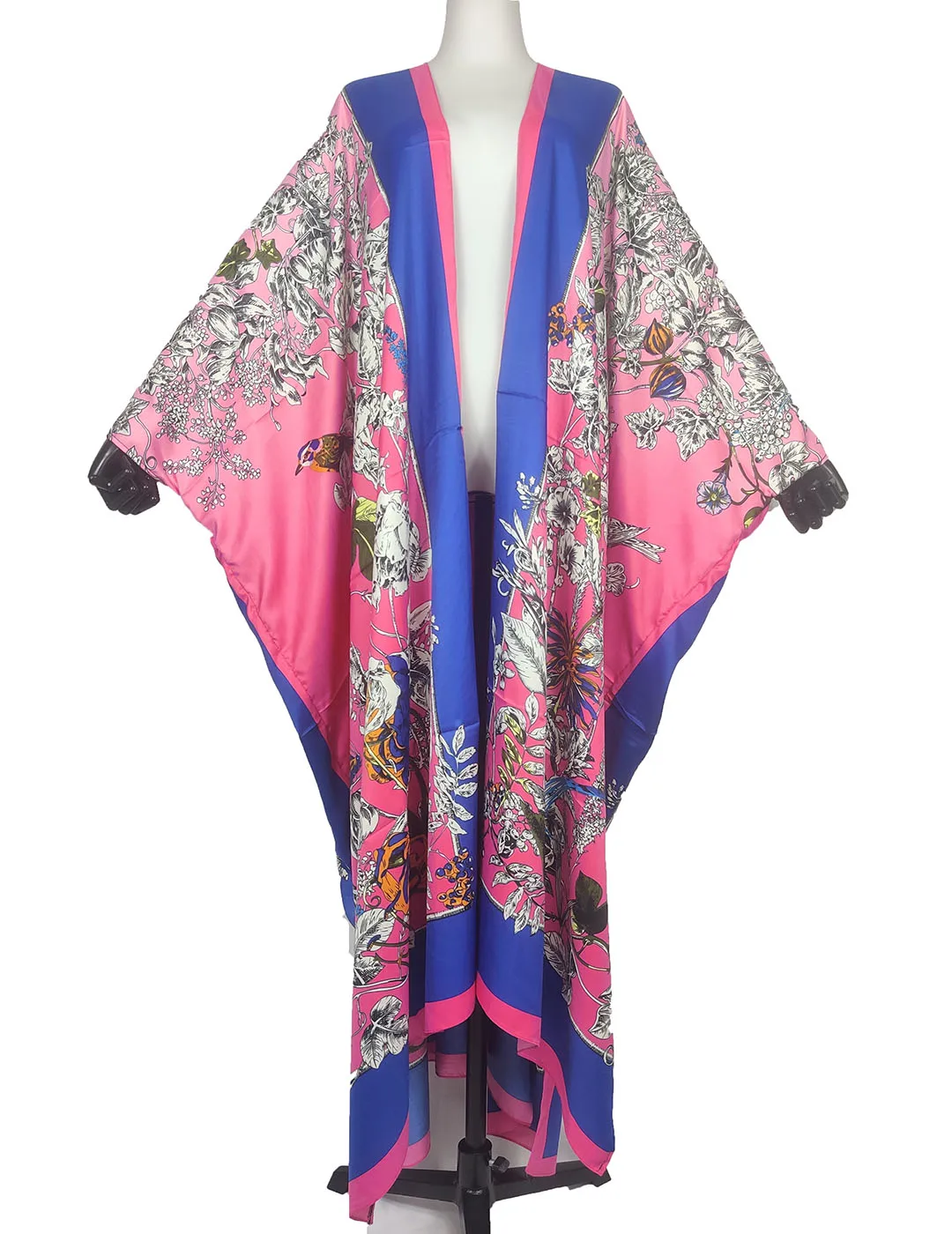 Европейский Летний Пляжный богемный шелковый длинный кардиган одежда для