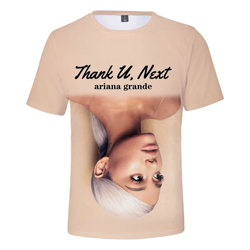 Ariana Grande мужские летние дизайнерские футболки с круглым вырезом и 3D принтом Homme