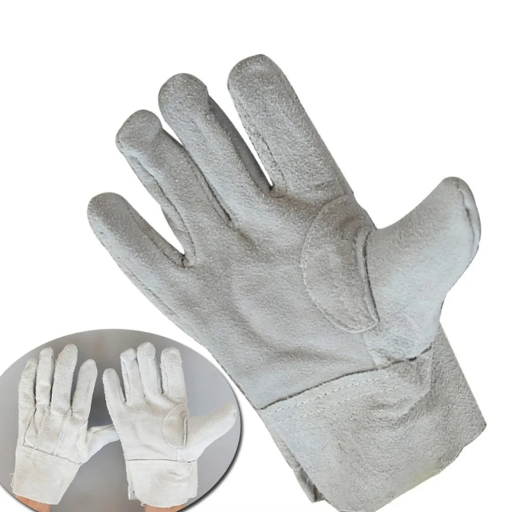 Огнестойкие прочные перчатки сварщика из коровьей кожи удобные для защиты от