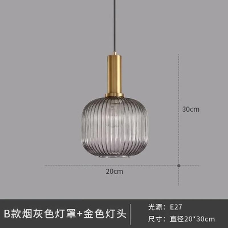 

Индивидуальная креативная стеклянная люстра в простом стиле, современная люстра для столовой, украшение для спальни, маленькая Подвесная л...